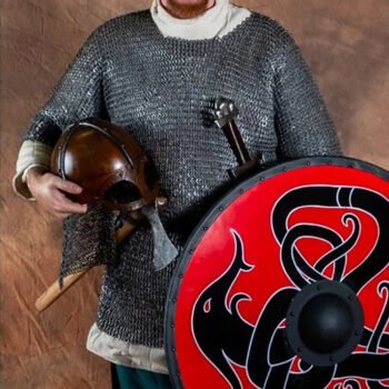 Chainmail Haubergeon - 8MM Round Ring Dome Riveted with Solid Ring