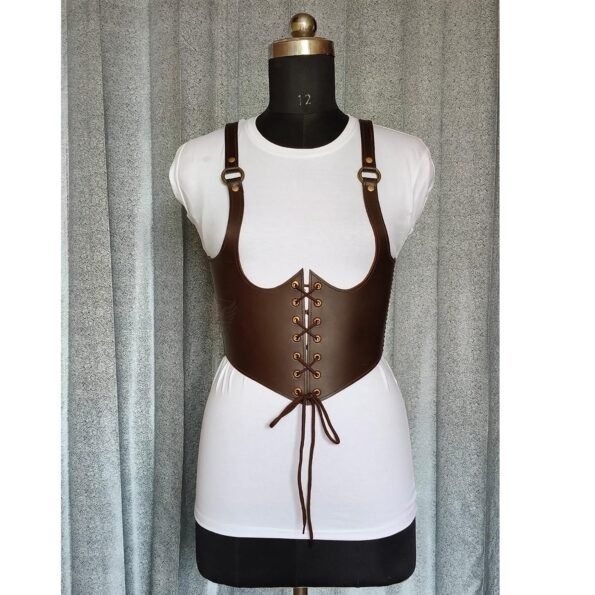 Female Warrior Leather Corset Underbust