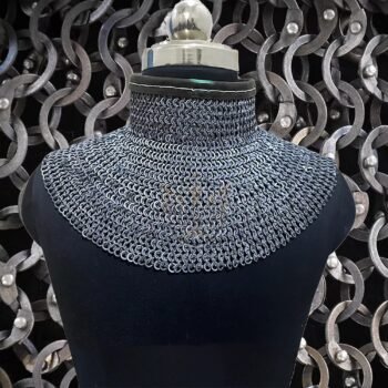 Titanium Chainmail Collar 9MM Flat Ring Riveted Every Rings