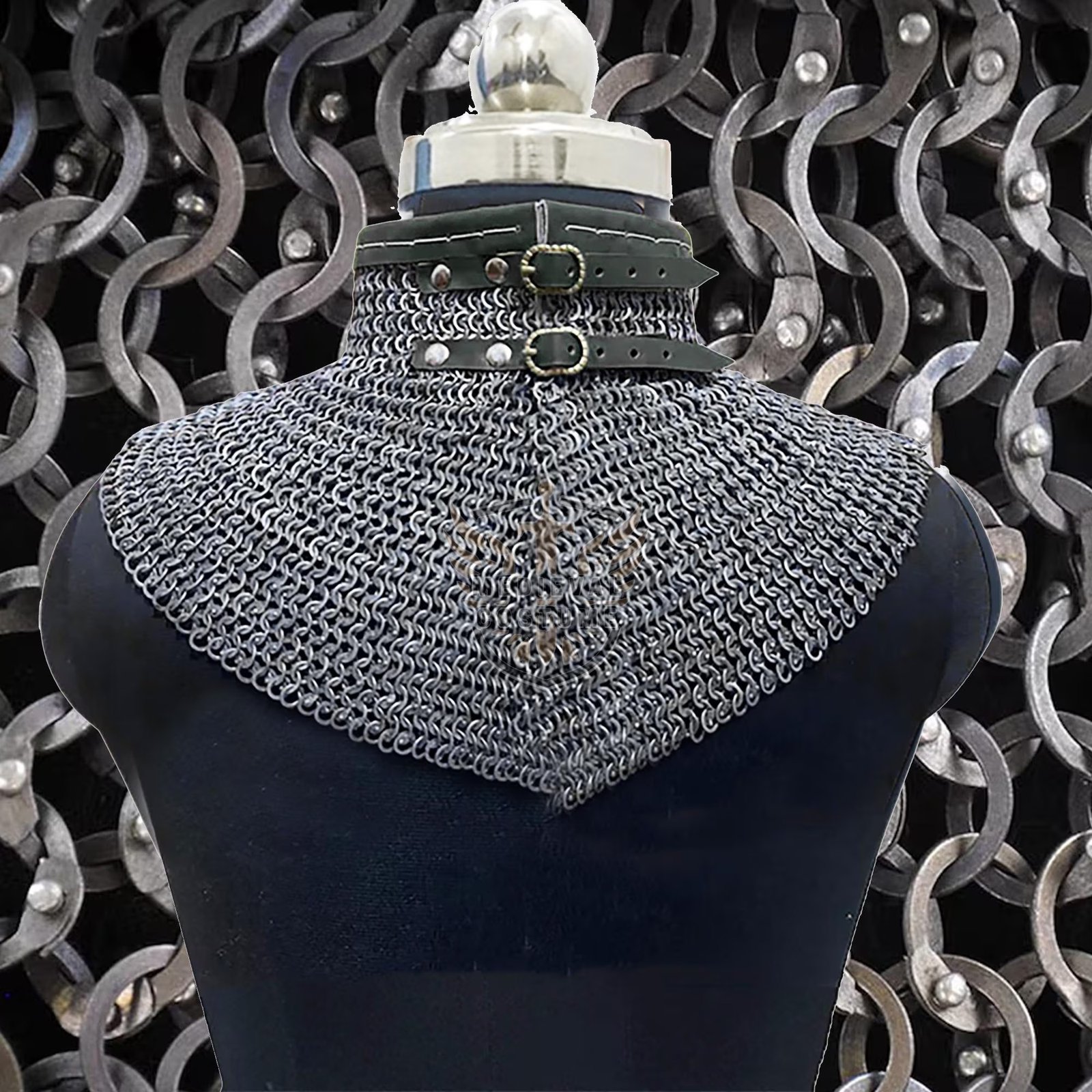 Titanium Chainmail Collar 9MM Flat Ring Riveted Every Rings - Image 2